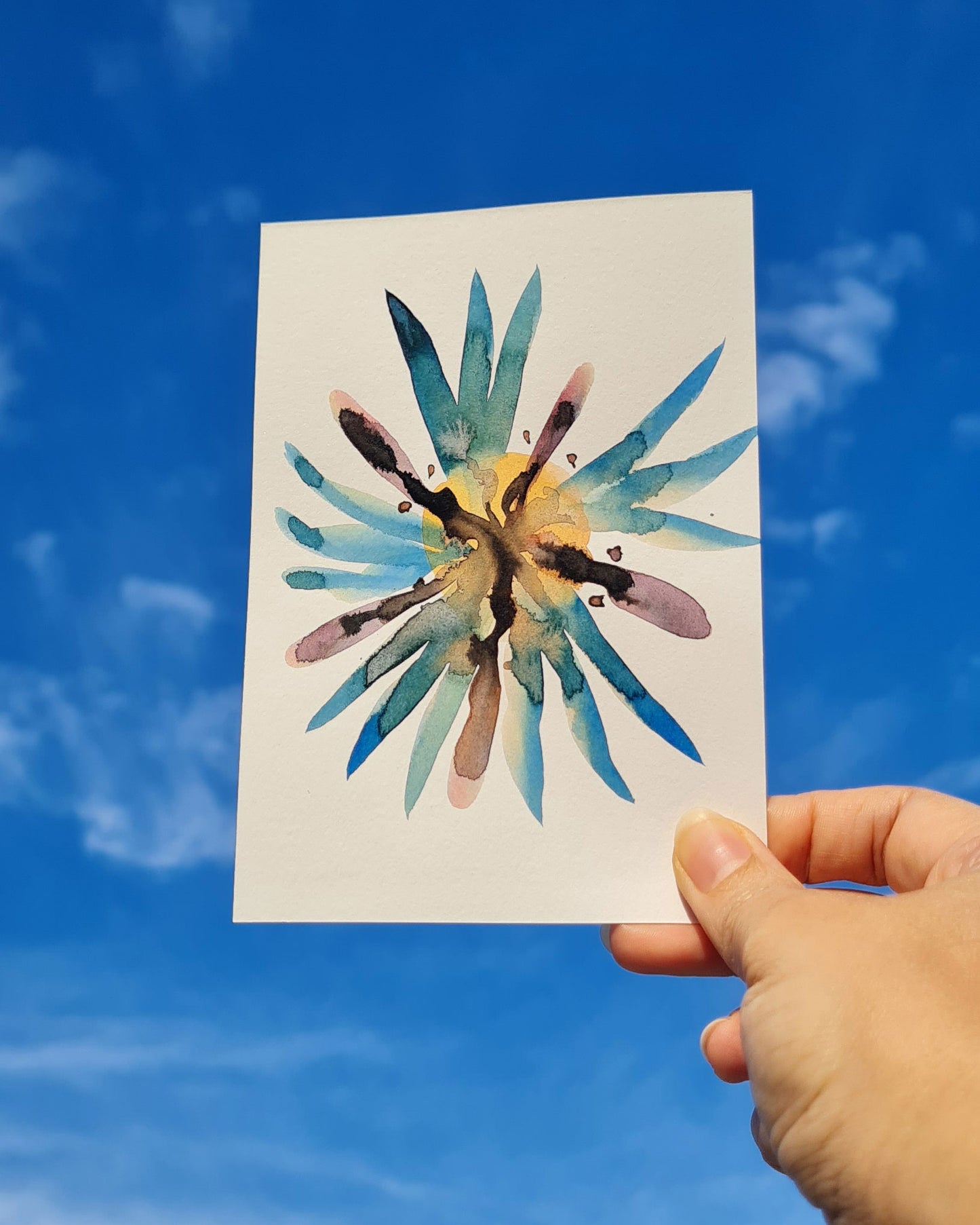 Mini Inky Blooms 2 PRINT