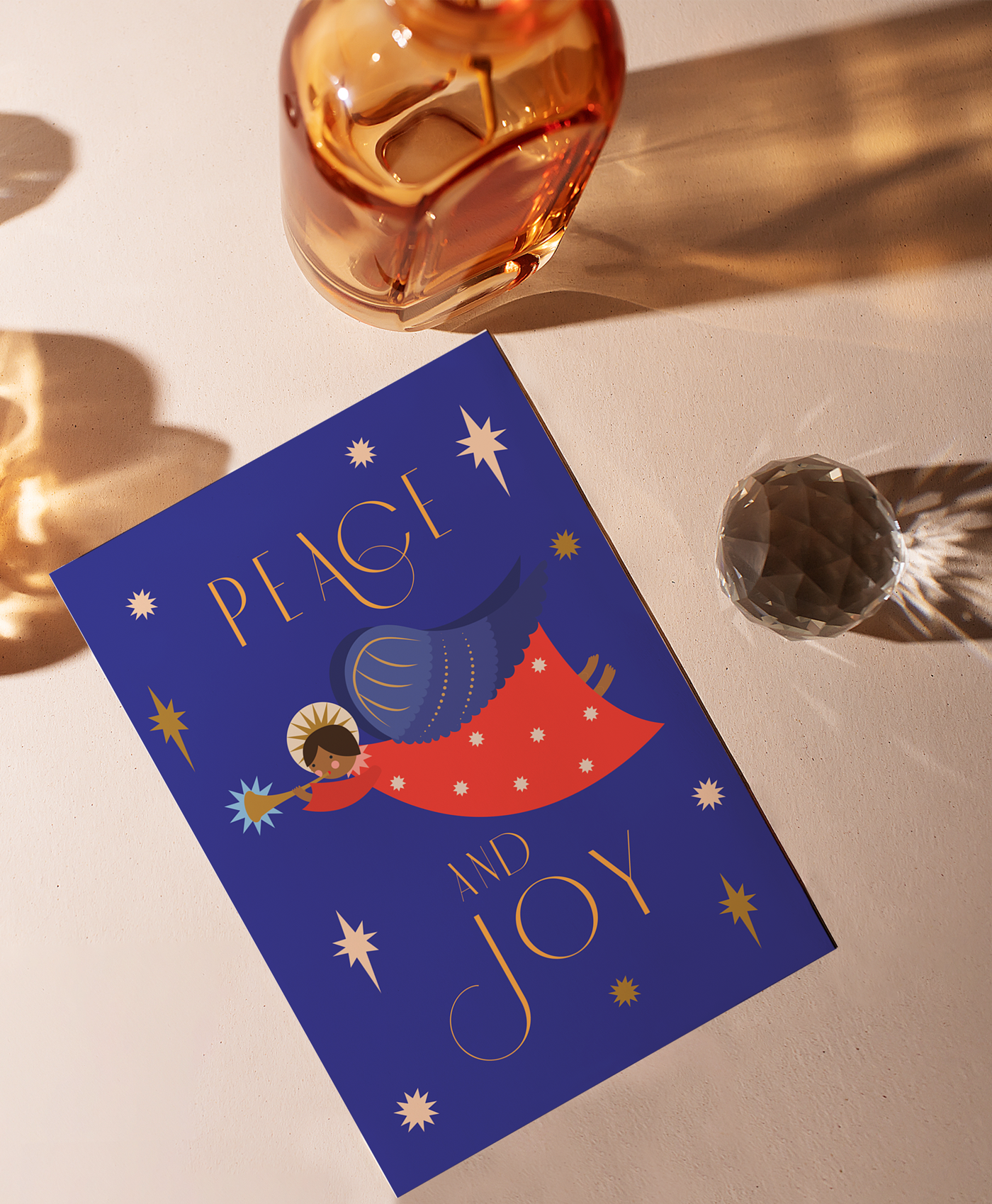 Peace & Joy Xmas Card Large