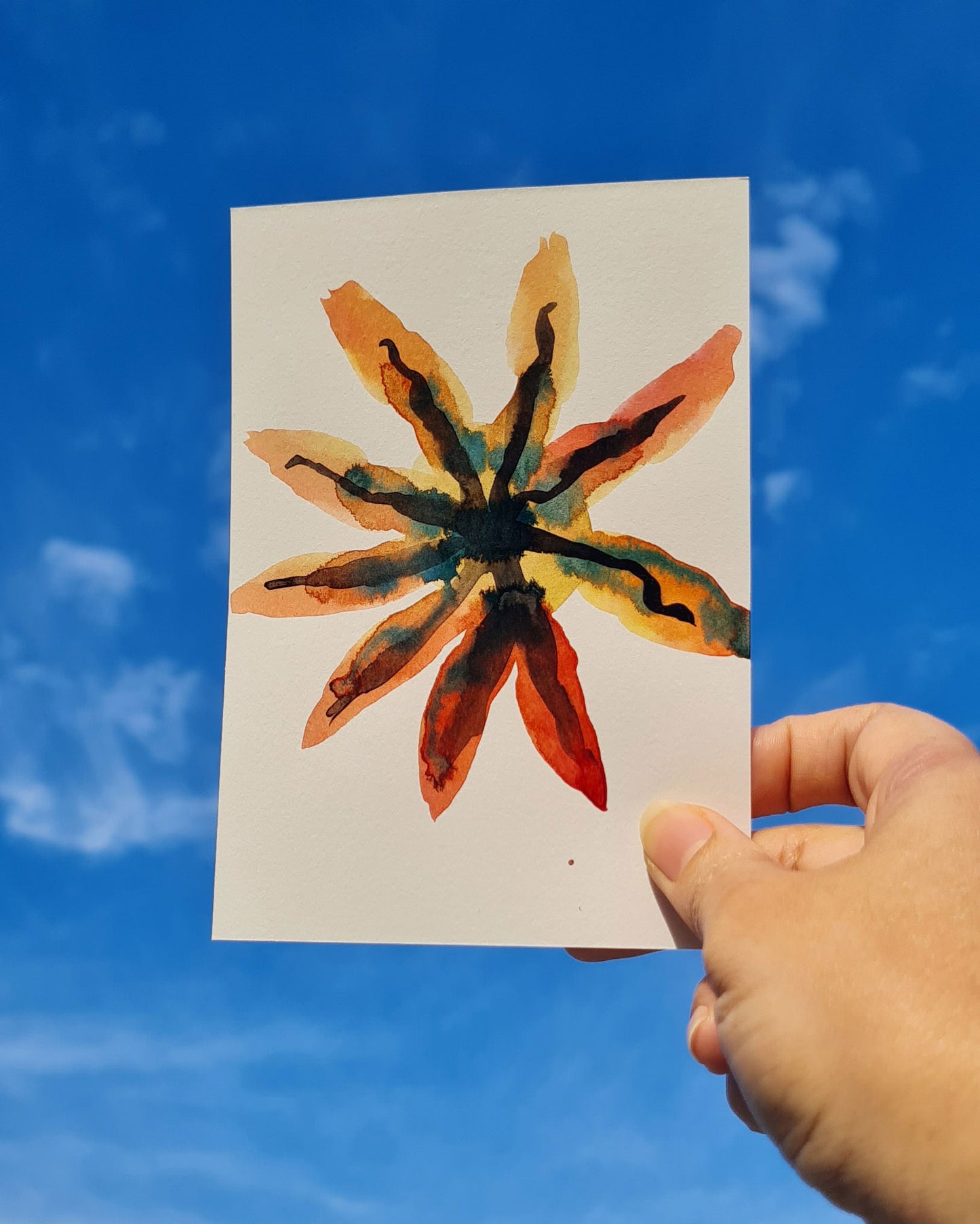 Mini Inky Blooms 7 PRINT