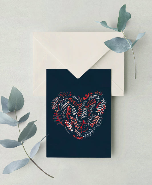 Fynbos Heart Card Large