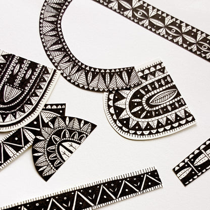 Abracadabra illustrated artwork by Lauren Fowler working drawing