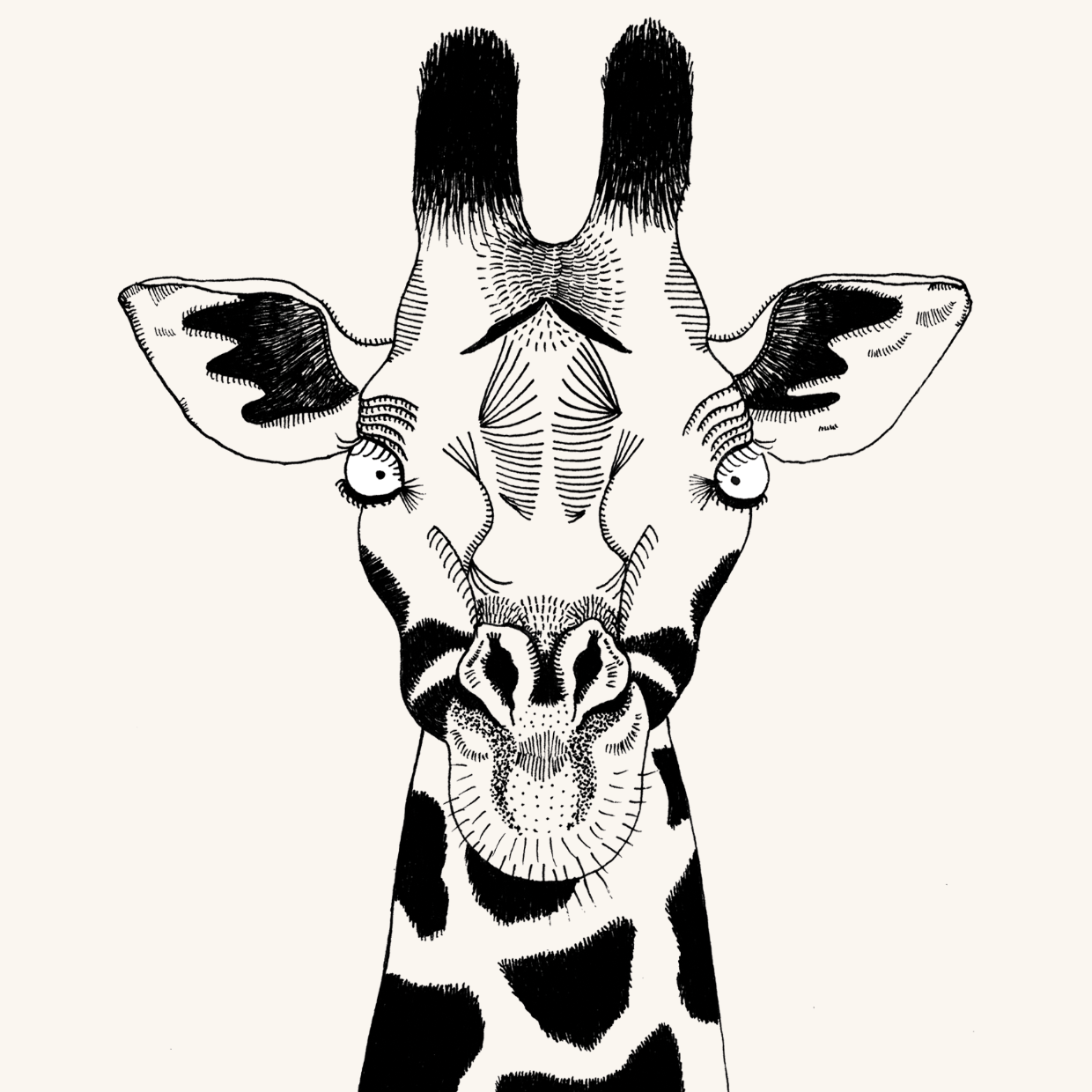 Cheetah and Giraffe people as animals illustrated artwork by Lauren Fowler