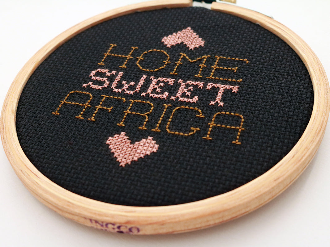 Home sweet Africa DIY cross stitch kit